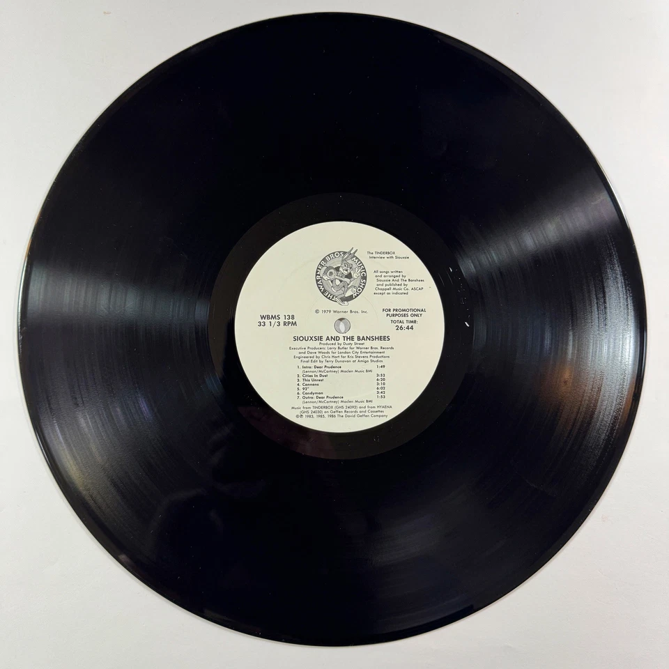 SIOUXSIE & BANSHEES: The Tinderbox Interview LP RARE DJ PROMO (M-) 1986 GEFFEN - Image 4 of 4