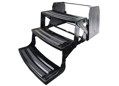 Lippert 432690 Radius Manual RV Step - 24'' Triple Step with 9  Drop/Rise