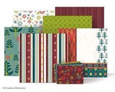 Creative Memories NORDIC Christmas 16pc 2-Sided Paper Pack  32 Photo Mats KIT
