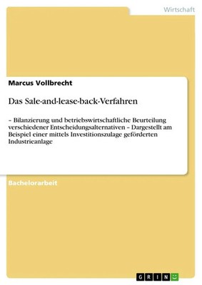 Marcus Vollbrecht | Das Sale-and-lease-back-Verfahren | Taschenbuch | Deutsch