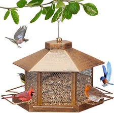 Metal Bird Feeder Outdoor Hanging 4.6LB Large Capacity Garden Decoration