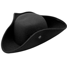 Tricorn Leather Pirate Hat for Women Men
