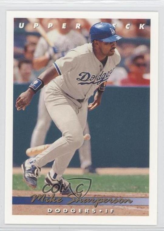 1993 Upper Deck Gold Hologram Mike Sharperson #316 9b3
