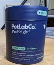 PetLab Co ProBright Advanced Dental Powder - Dog Breath Freshener - Large Dogs