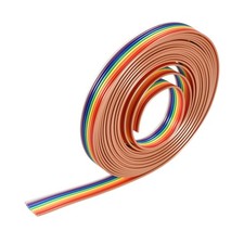 IDC Rainbow Wire Flat Ribbon Cable 8P 1.27mm Pitch 3meter/9.8ft Long