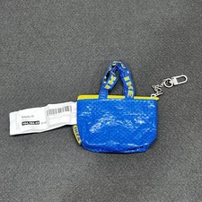 Ikea Mini Shopping Tote Bag Keychain / Keyring / Charm / Fob - Blue And Yellow