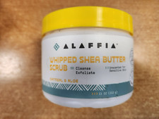 Alaffia Whipped Shea Butter Scrub  Unscented  11oz  EXP 6/26 E5D