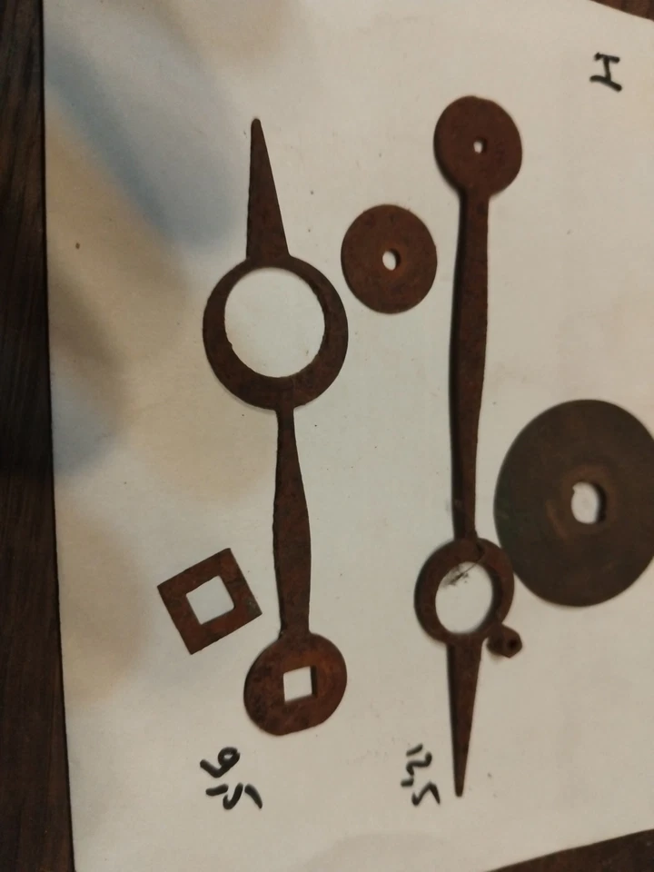 Paire AIGUILLES ancienne horloge comtoise  . H . - Photo 2/4