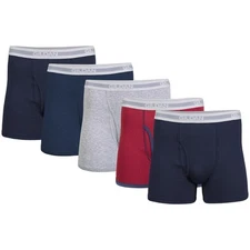 Gildan mens Gildan Men's Short Leg Briefs, Multipack Boxer Briefs, Navy/Heather