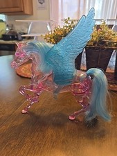 Crystal Moonbeam Blue Purple pegasus horse Vtg 80's Princess of Power She-ra