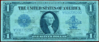 1923 US $1 Large Size Silver Certificate Note Circulated