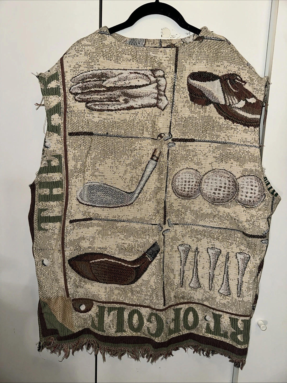 Gold Vest Tapestry Outdoors Sports Golfing Clothes Gifts