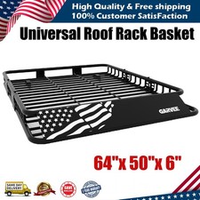 64x 50x 6 Universal Roof Rack Basket 200 Lbs Rooftop Cargo Carrier Basket Usa