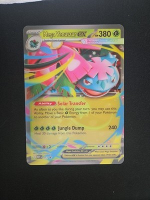 Pokemon TCG Mega Venusaur ex #013 Black Promo Star Jumbo Oversized Card 3D - NM