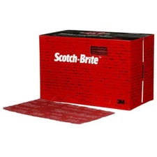 3M Scotch-Brite 64659 4.5" x 9" Very Fine Durable Flex Hand Pads, 25 Pads
