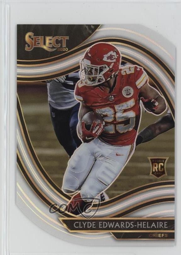 2020 Select Field Level White Prizm Die-Cut Clyde Edwards-Helaire Rookie RC 4f5