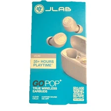 NIB JLAB Go Pop True Wireless Earbuds & Charging Case. Color Lilac35+ HRS NEW