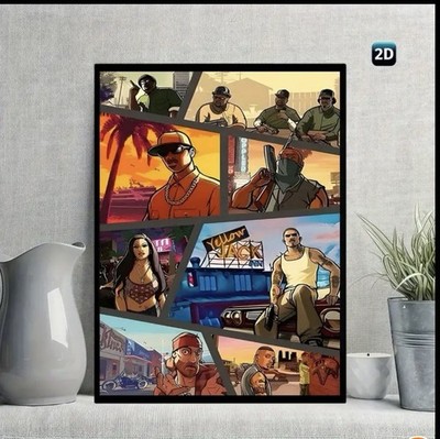 Gta San Andreas Video Game Poster 12x16 Inches!