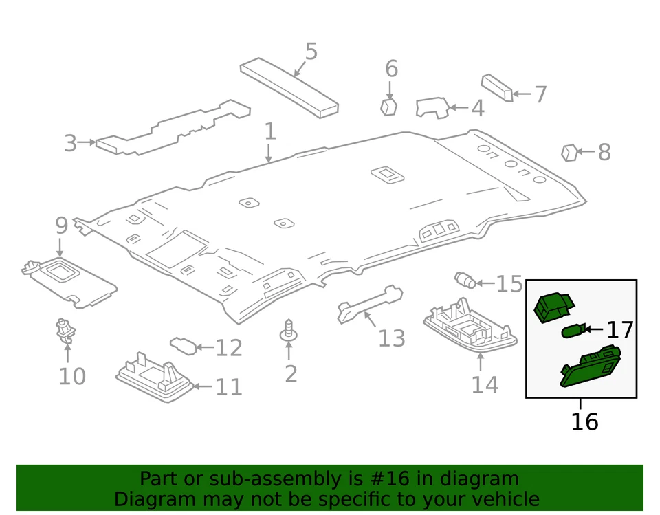 Conjunto de lámpara original Toyota 2015-2024 81330-58010 Foto 2 de 2