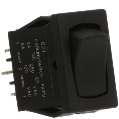 2PC CARLING TECHNOLOGIES 62111431-0-0-N Switch,Rocker,SPDT,ON-NONE-(ON),Curved