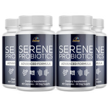 Serene Probiotics- Oral & Digestive Support-  4 Bottles- 240 Capsules