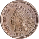 1862 US Indian Head Cent - AU Condition