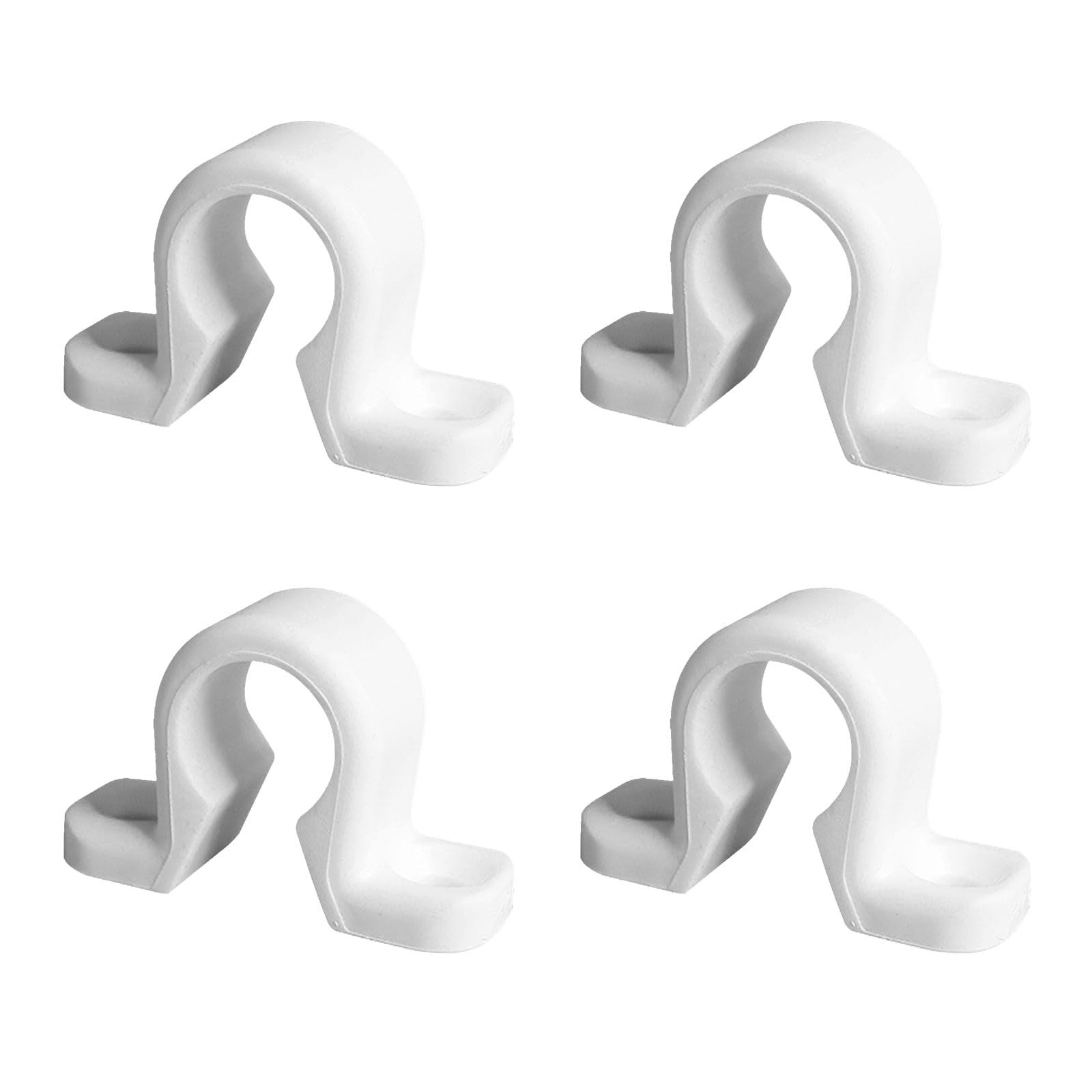 Colliers d'espagnolette composite blanc pour lacet et tringle de volet x4