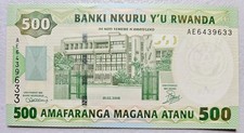 Rwanda 500 Francs 2008 Unc