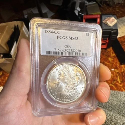 1884-CC Morgan Dollar PCGS MS63 GSA Carson City Silver $1 Coin