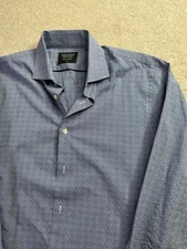Nordstrom Tech Smart Trim Fit Button Up Shirt Mens 15 32-33 Blue