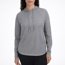 Sage Collective Women's L Hoodie Gray Nylon Spandex a1840