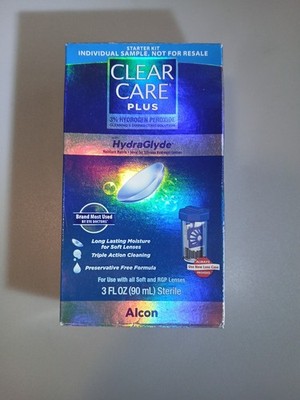 Clear Care Plus Hydraglyde 3FL OZ Alcon Cleaning New Sealed EXP 4-30-2027