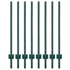 Heavy Duty Metal Fence Posts U-Channel Green U Post Steel Stakes for Garden