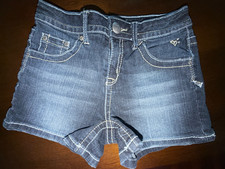 Girls Size 12R 12 Regular Blue Denim Jean Shorts by Justice Pockets Stretch