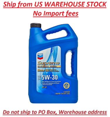 Chevron Supreme 5W-30 Synthetic Blend Motor Oil - 5 Quart