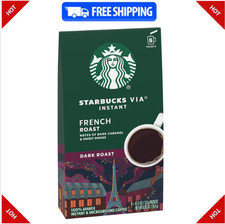 Starbucks VIA Instant Coffee French Roast, Dark Roast, 8 Packets