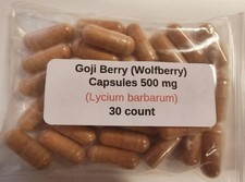 Goji Berry Wolfberry Capsules Lycium barbarum  - 500 mg - 30 ct