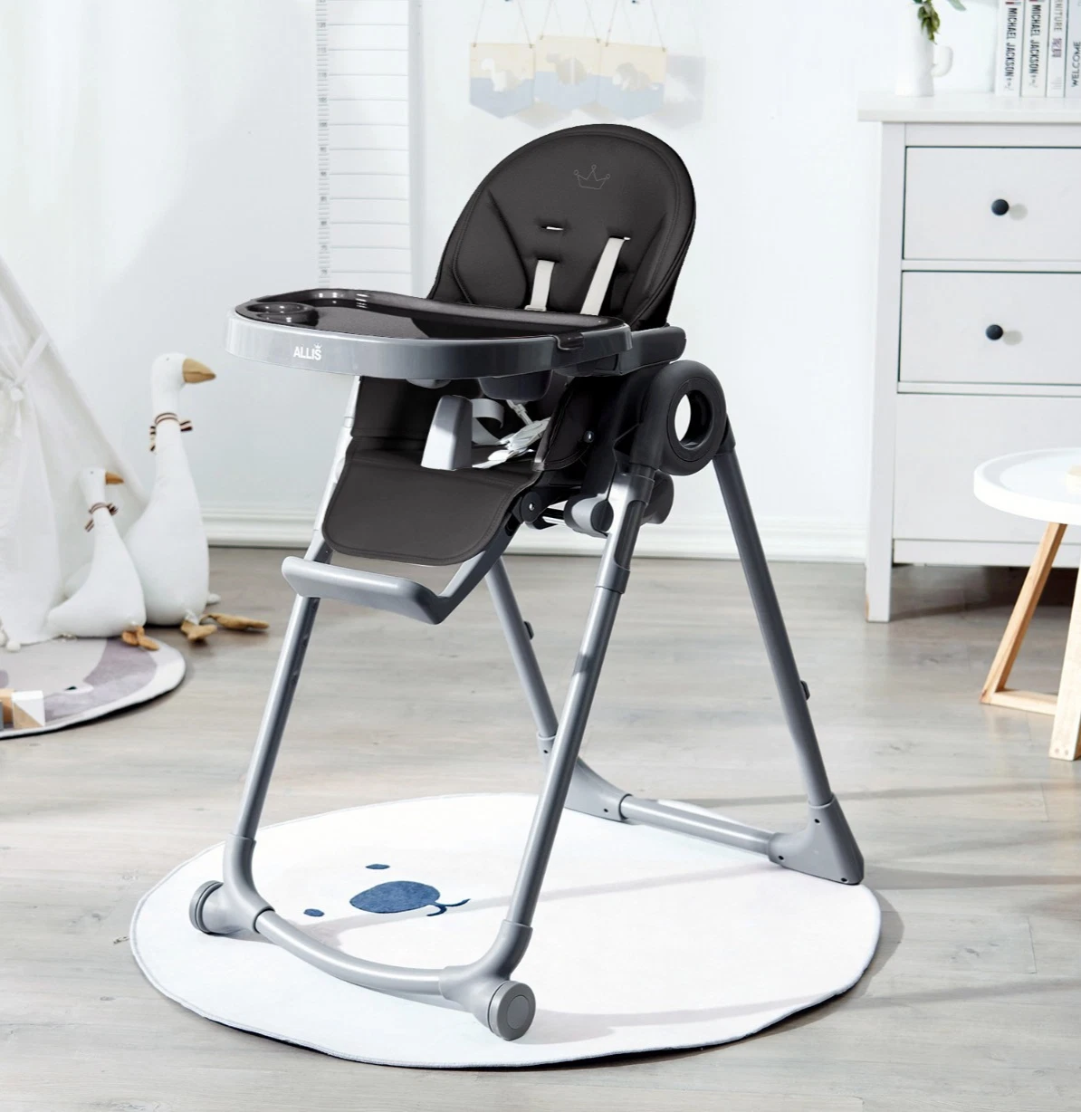 3-in-1 Baby High Chair Folding High Chair for Baby Seat Toddler Chair - Black
Opens in a new window 