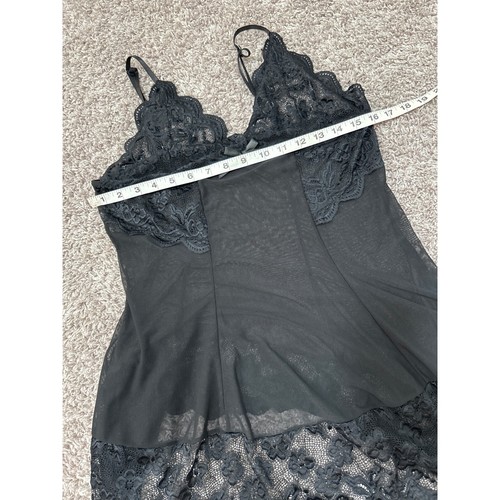 Lace Lingerie Babydoll Nightie Chemise Sleepwear Black Sheer XXL - Picture 4 of 7