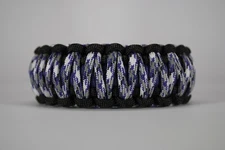 550 Paracord Survival Bracelet King Cobra Black/Purple/PurpleCam  Made in the US
