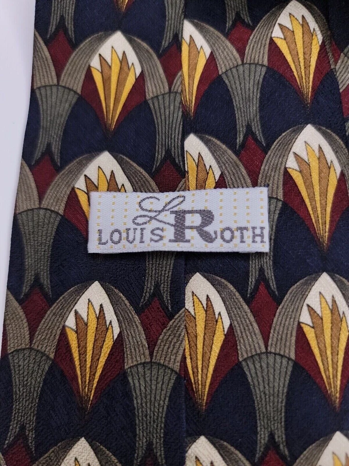 Corbata formal Louis Roth para hombre 58"Lx4"W corbata multicolor  Foto 3 de 4