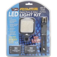 Vidpro LED-70 Camcorder DSLR Light Kit New - Factory Sealed