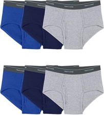 Fruit of the Loom  Men's White Color Briefs Underwear, 6 Pack, Sizes S-5XL