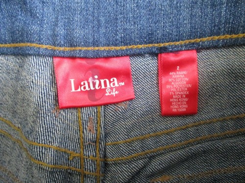 LATINA DENIM BLUE SNAKE DESIGN EMBELLISHED JEANS SIZE 2 - Afbeelding 6 van 6