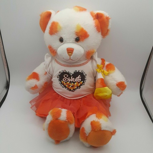 Build A Bear Halloween Sweet Candy Corn 16" Plush With Outfit Tutu Top