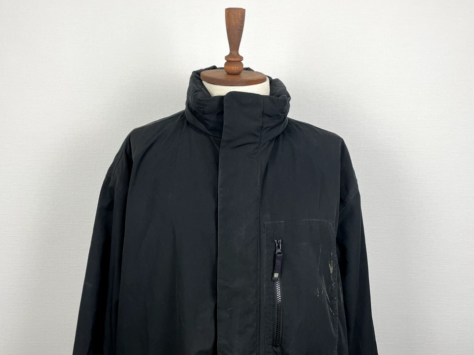 Armani Jeans Men's Full Zip Big Pockets High Neck Black Raincoat Jacket Sz US 40 - Image 2 of 4