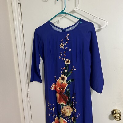 Vietnamese dress Lua Mỹ ao dai truyen thong 2xL