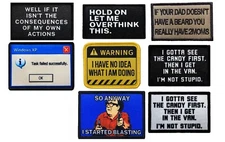 Humorous Sarcastic Defiant Irreverent MAGA Tactical Morale Hook & Loop Patches