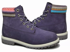 Timberland Youth GS 6 Inch Premium Waterproof Nubuck Boots 9595R Purple US 6M