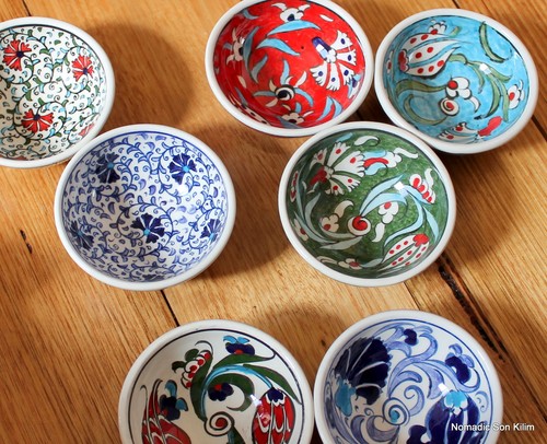 Turkish ceramic bowls (8cm) handmade - handpainted, food safe - TRADITIONAL - Picture 2 of 12